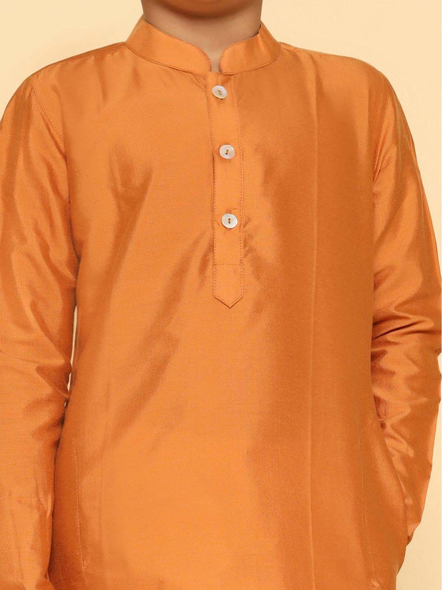 KISAH Kids Yellow & White Regular Fit Full Sleeves Kurta Set