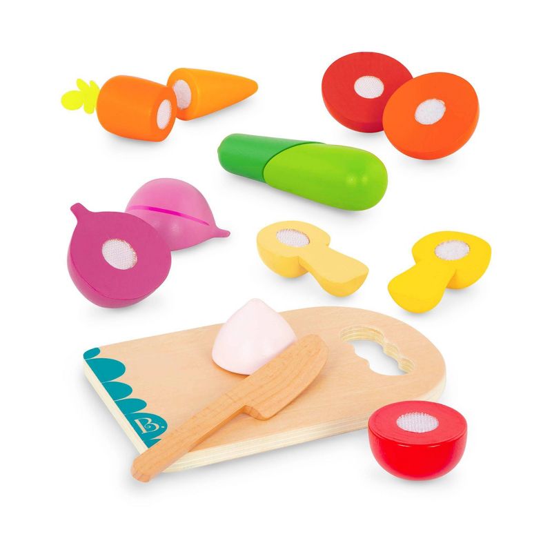 B. toys Wooden Toy Vegetables - Chop 'n' Play