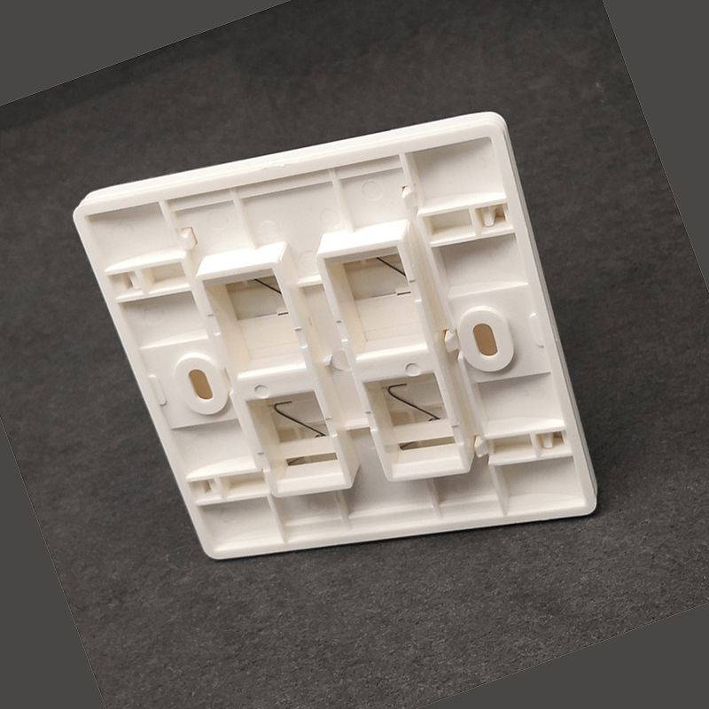 5 PCS - 4 Port Wallplate For RJ11 RJ45 Socket Wall Mount Faceplate,RJ45 Network Keystone Telephone Jacks Panel 86x86mm