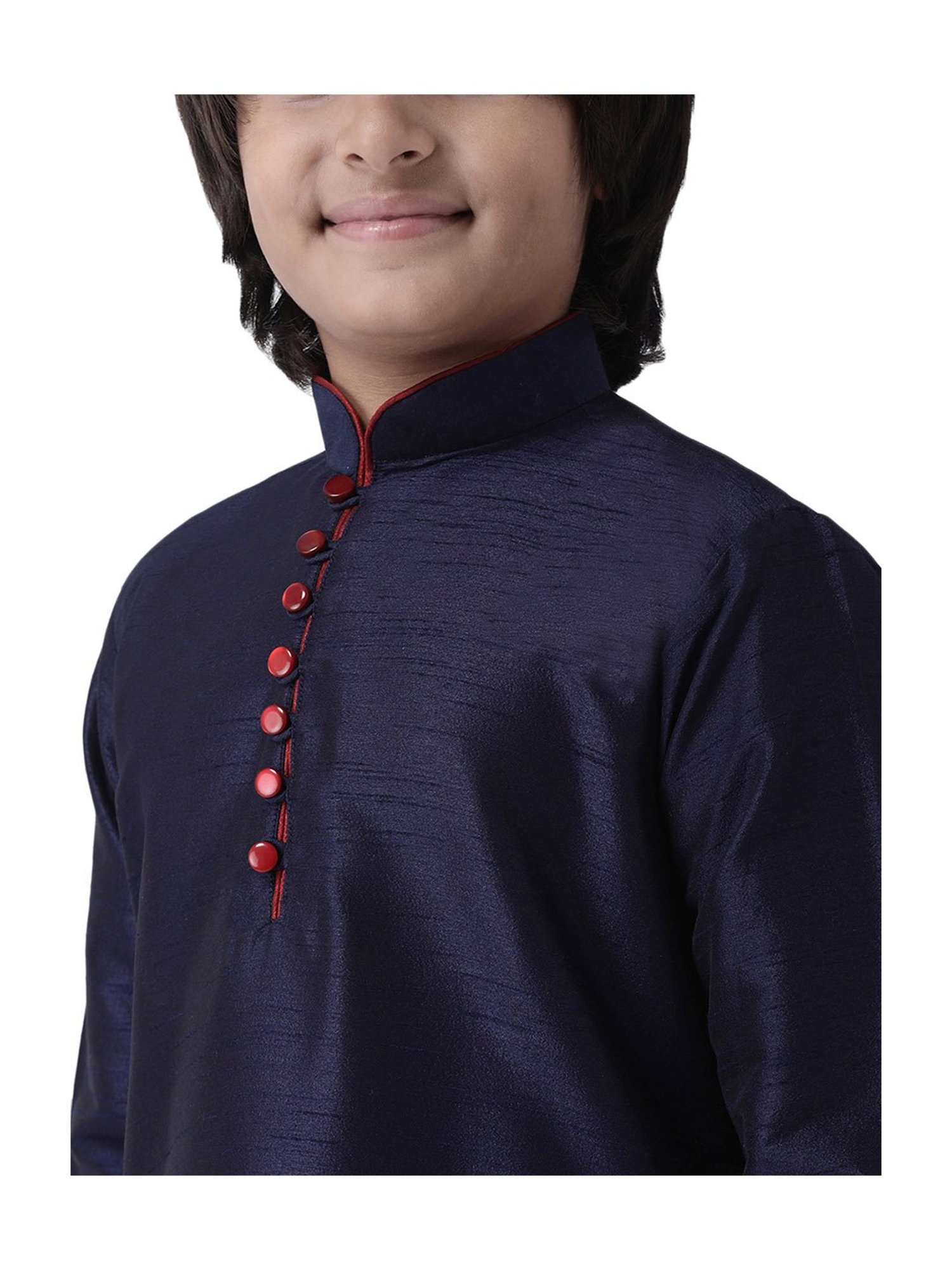 Hangup Kids Navy Regular Fit Kurta & Pyjamas