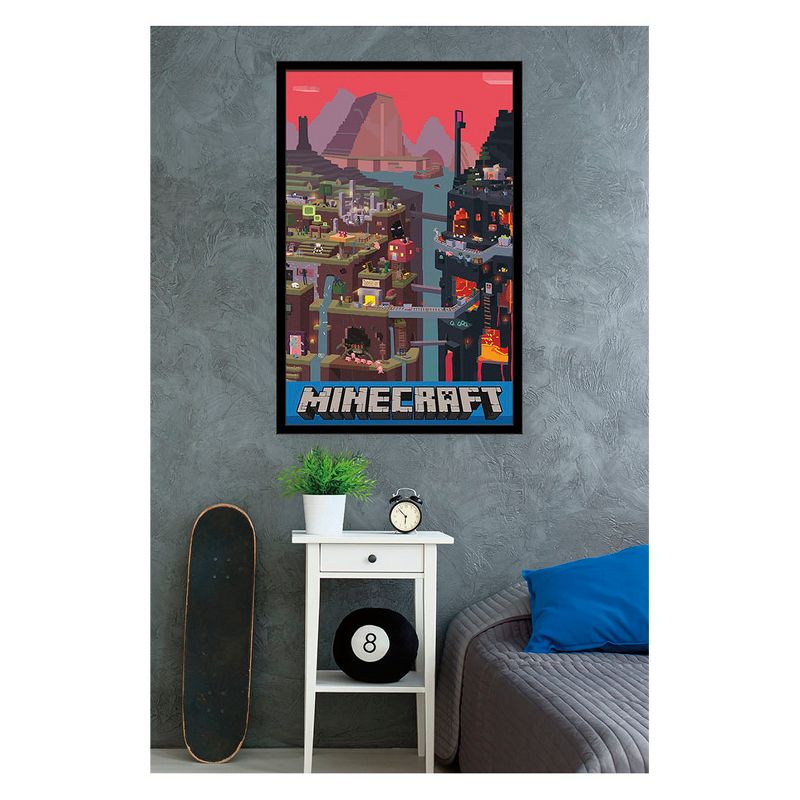 Minecraft - Cube Framed Poster Trends International