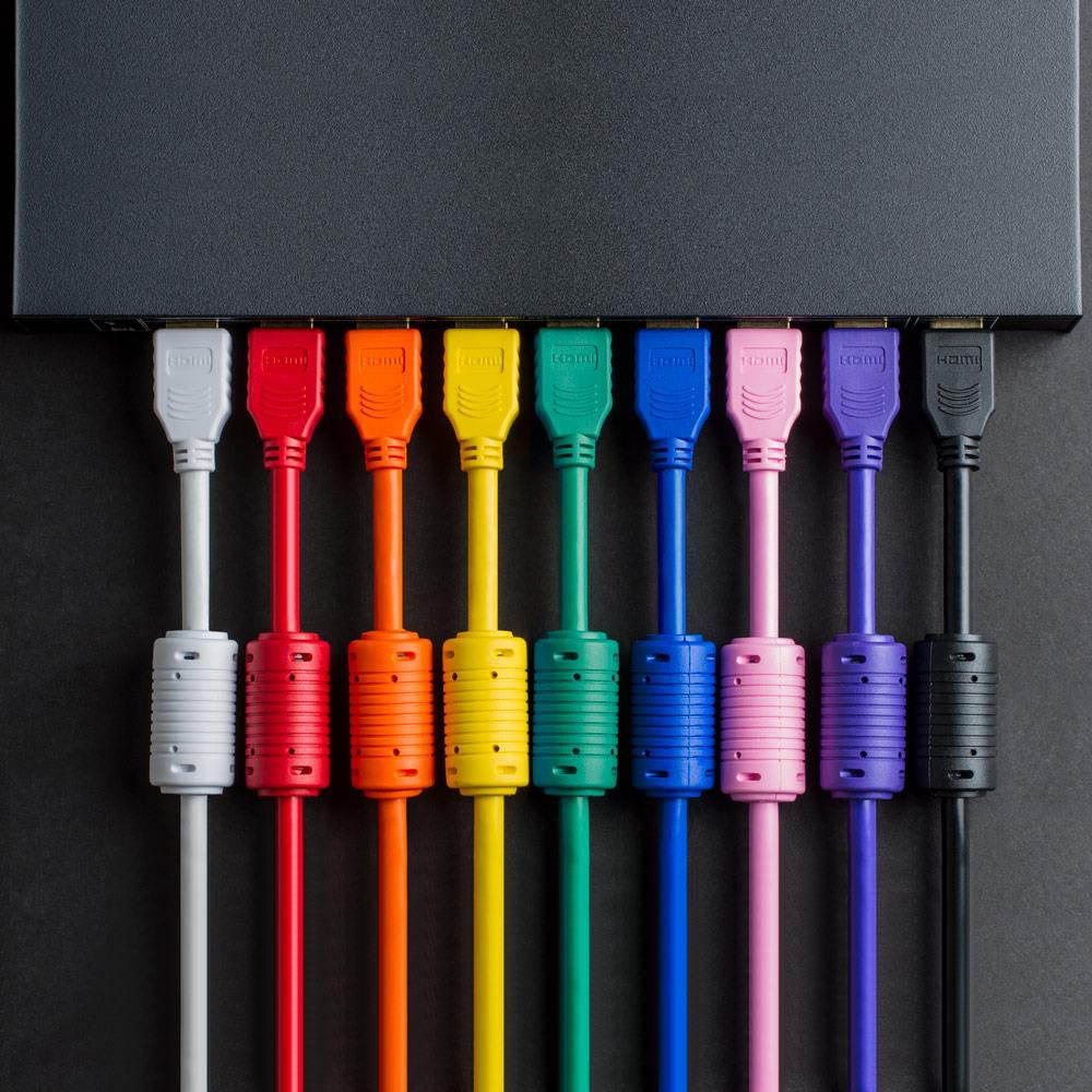 Cmple - HDMI Cable 10FT High Speed HDTV Ultra-HD (UHD) 3D, 4K @60Hz, 18Gbps 28AWG HDMI Cord Audio Return 10 Feet Pink