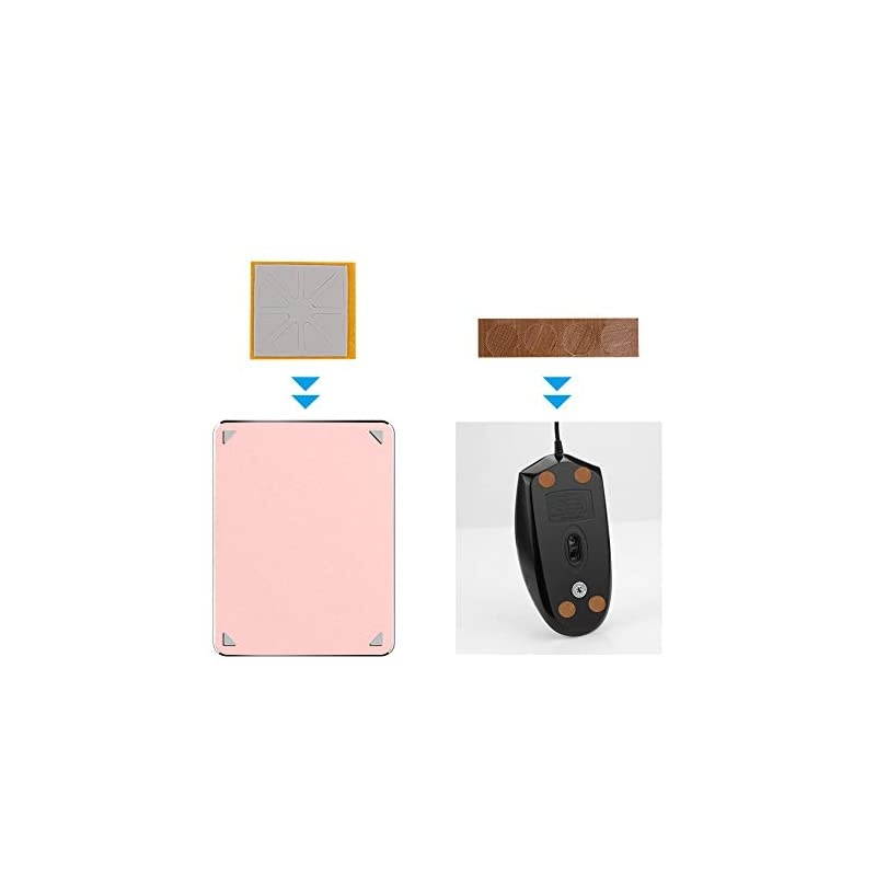 Pink Metal Mouse Pad-Office Gaming Hard Aluminum Mouse Mat, Dual-Use Waterproof Non-Slip Matte Metal/PU Mousepad for Laptop, Computer and PC Double Side Design by