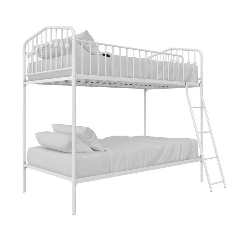 Twin/Twin Kids' Bushwick Metal Bunk Bed White- Novogratz