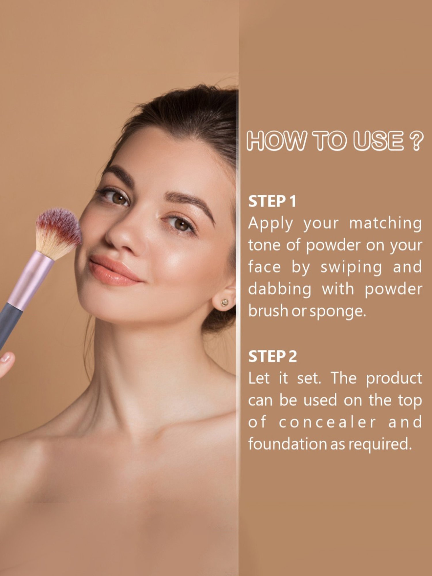 Half N Half Hyper Glow Matte Effect Pressed Powder 01 Ivory Glow - 20 gm