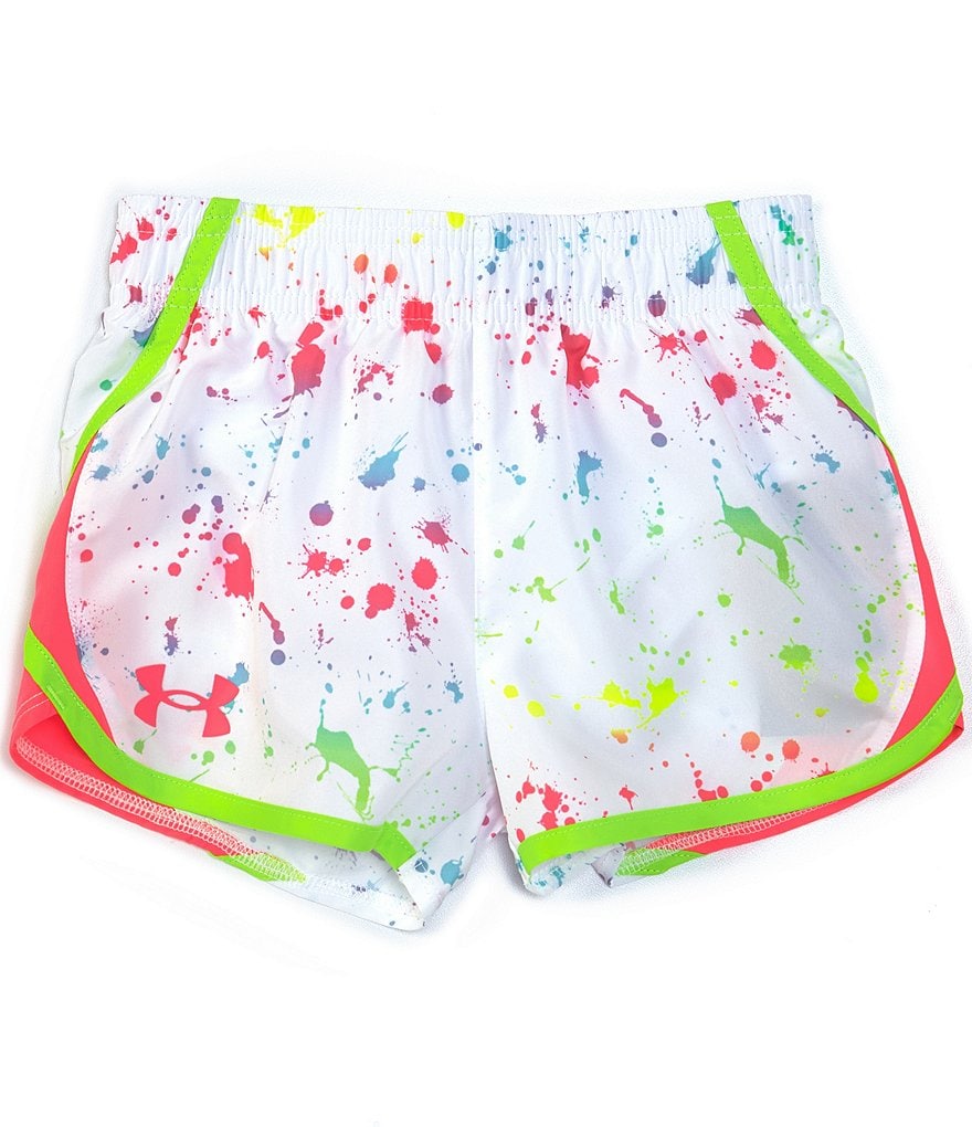 Under Armour Little Girls 2T-6X Gradient Splatter Fly By Shorts