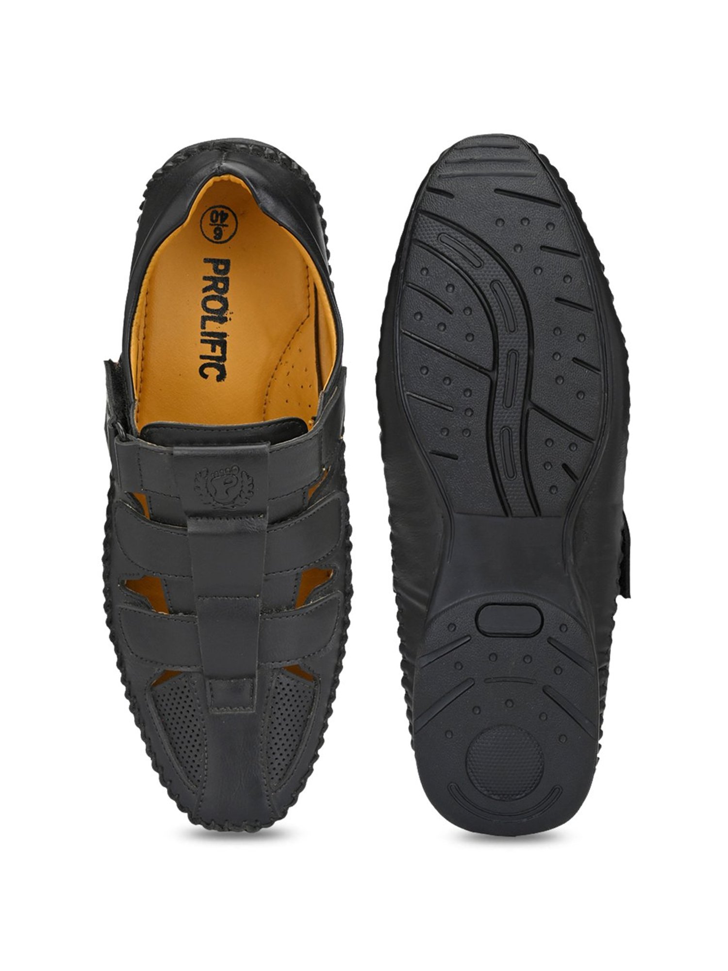 Prolific Black Fisherman Sandals