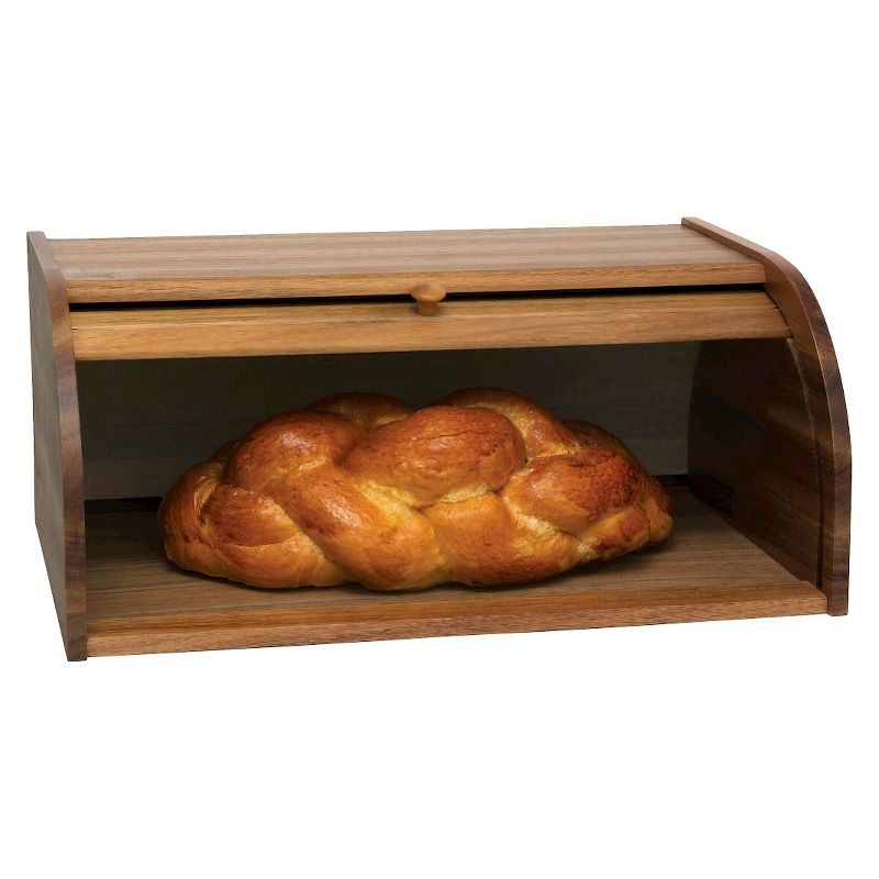 Lipper Acacia Rolltop Bread Box