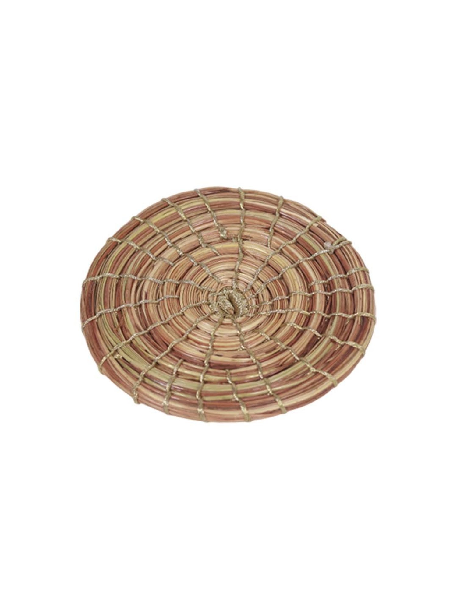 Unravel India Brown Piruls Classy Pine Wood 6Pc Tea Coaster & Stand Set