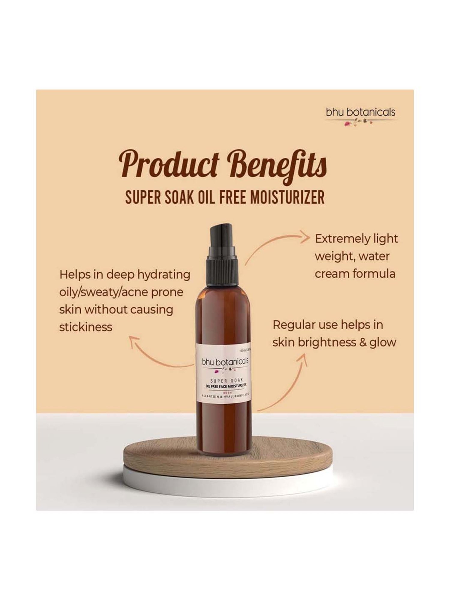 bhu botanicals Super Soak Oil Free Face Moisturizer - 100 ml