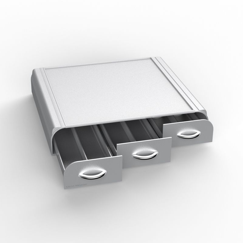 Mind Reader Single Serve Coffee Pod Holder Drawer, 36 Capacity K-Cup, Silver