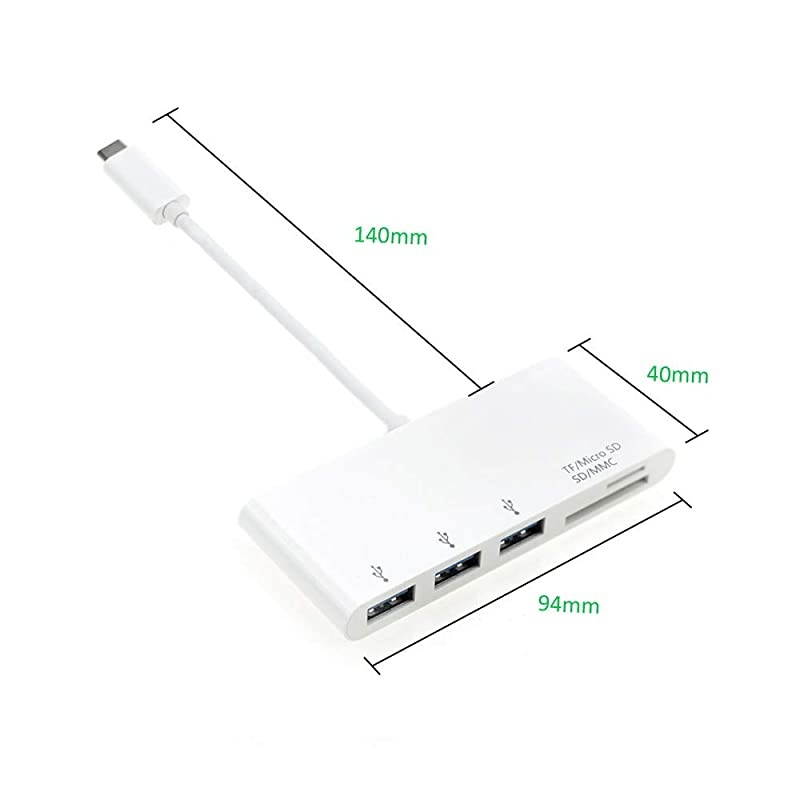 USB C to HDMI+VGAdapter, 2 in 1 USB 3.1 Type-c to VGA+HDMI 4K / 30Hz UHD Adapter (Thunderbolt 3 Compatible) for Chromebook DELL Samsung Laptops and More, White