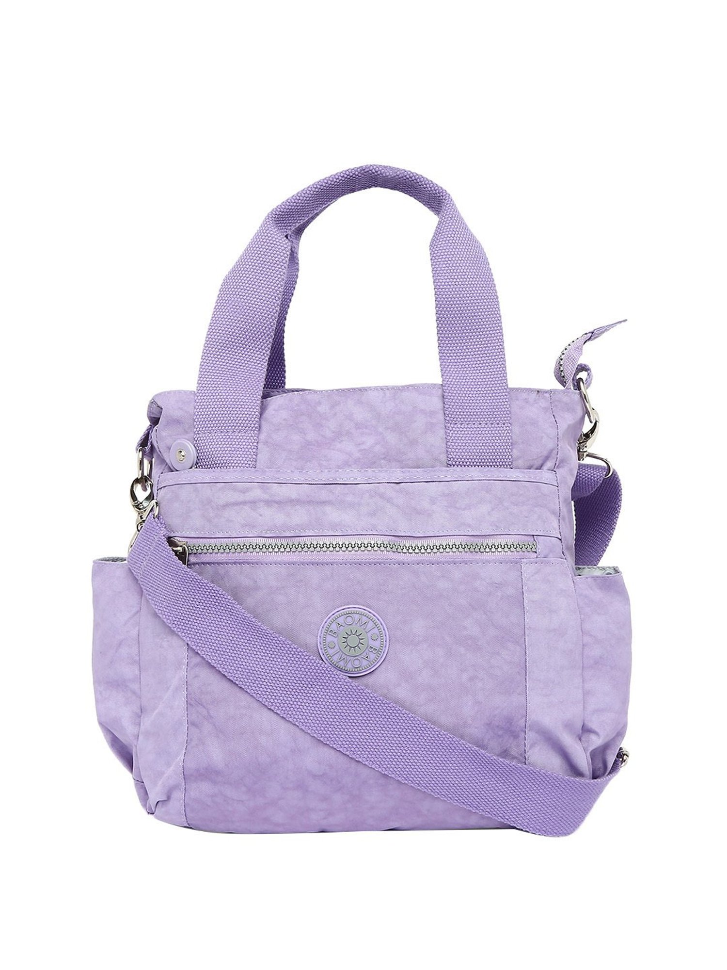 Baomi Purple Solid Medium Handbag