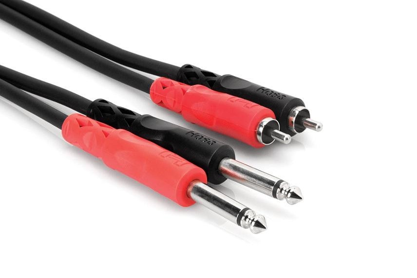 Hosa Dual Cable, RCA to 1/4'', 6.6'
