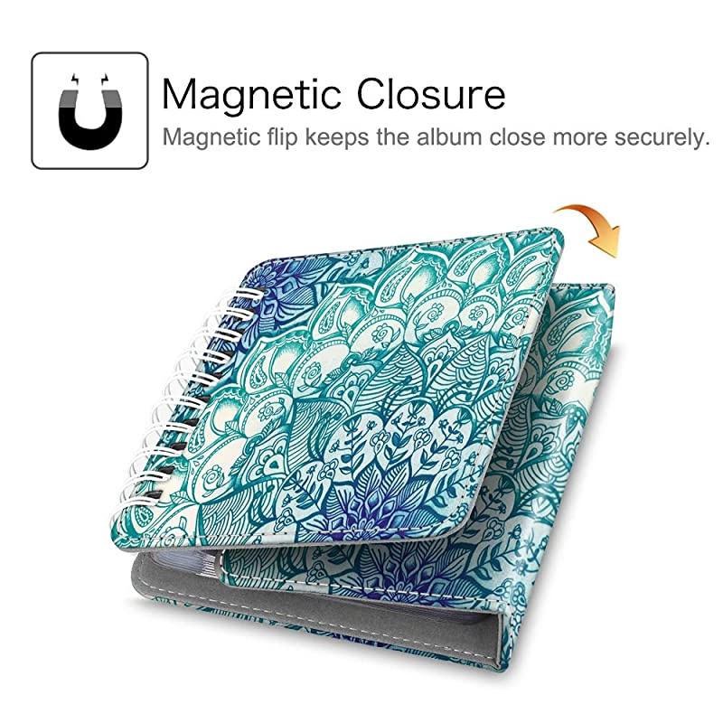 Calendar Photo Album for 3-Inch Film - 64 Pockets Album for Fujifilm Instax Mini 11/Mini 9/Mini Link Printer/Mini LiPlay, Canon Ivy CLIQ, Polaroid, Kodak Instant Print Camera, Moroccan Love