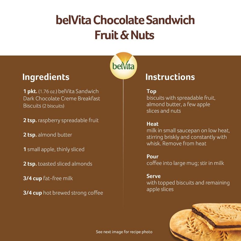 belVita Dark Chocolate Crème Breakfast Biscuits - 5 Packs