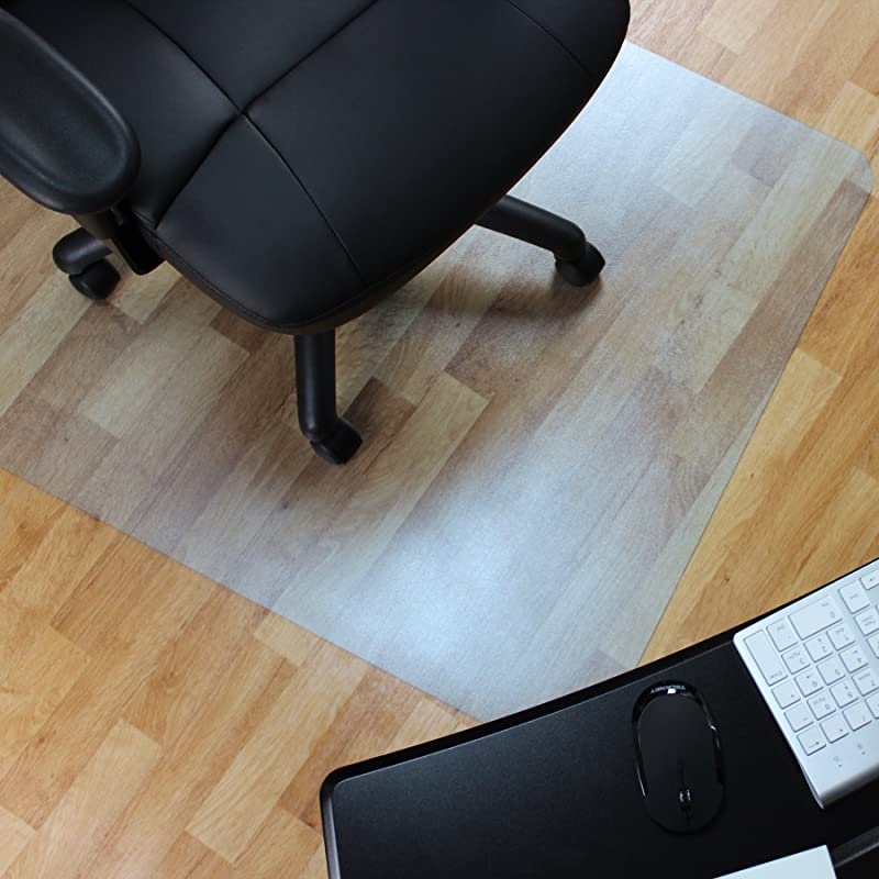 Vinyl PVC Office Chair Mat for Hardwood Floors 48 x 51 | Transparent Hard Floor Protector Rectangular | Multiple Sizes