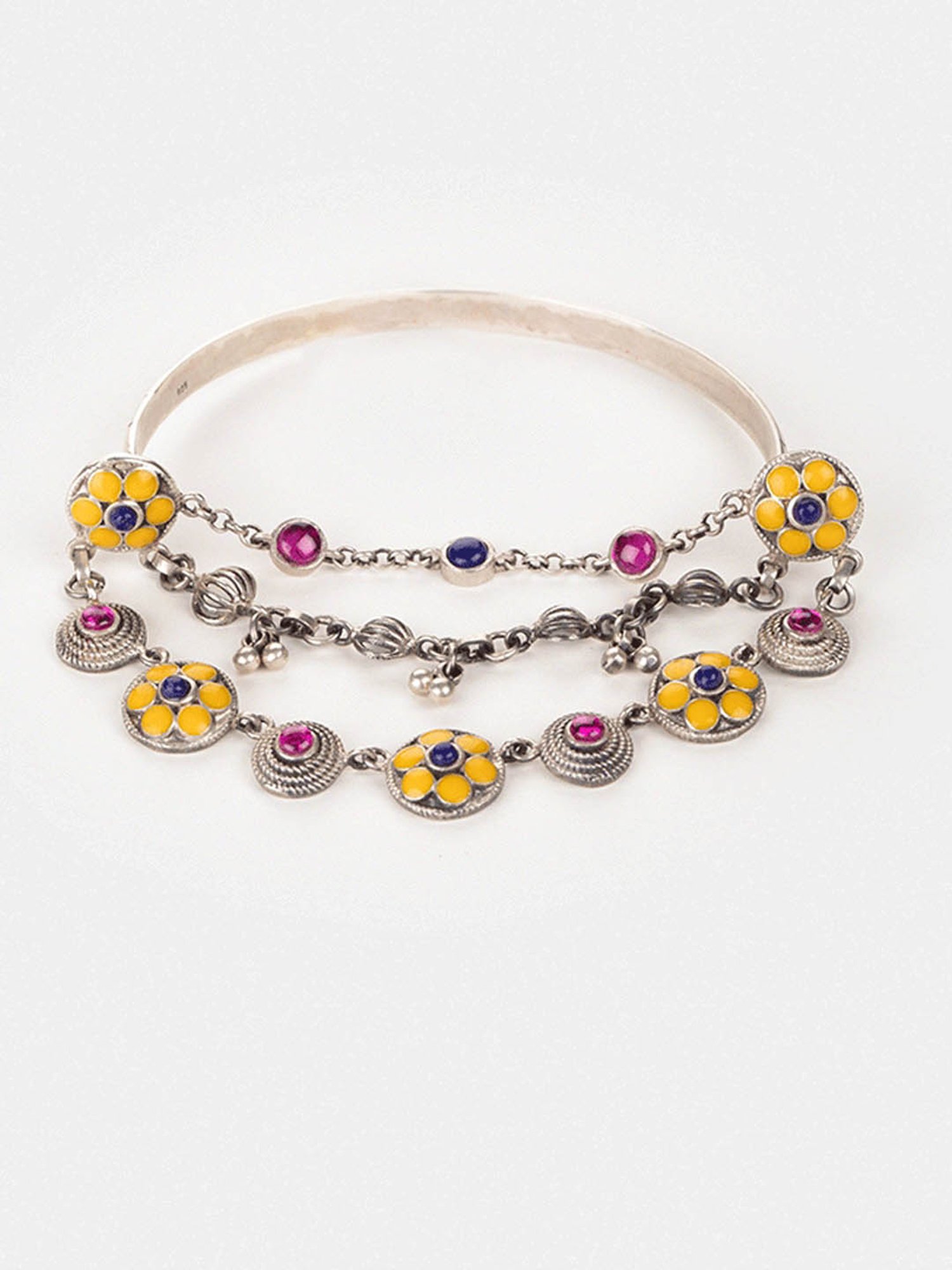 Shaya 92.5 Sterling Silver Phulwadi Work Bracelet for Women