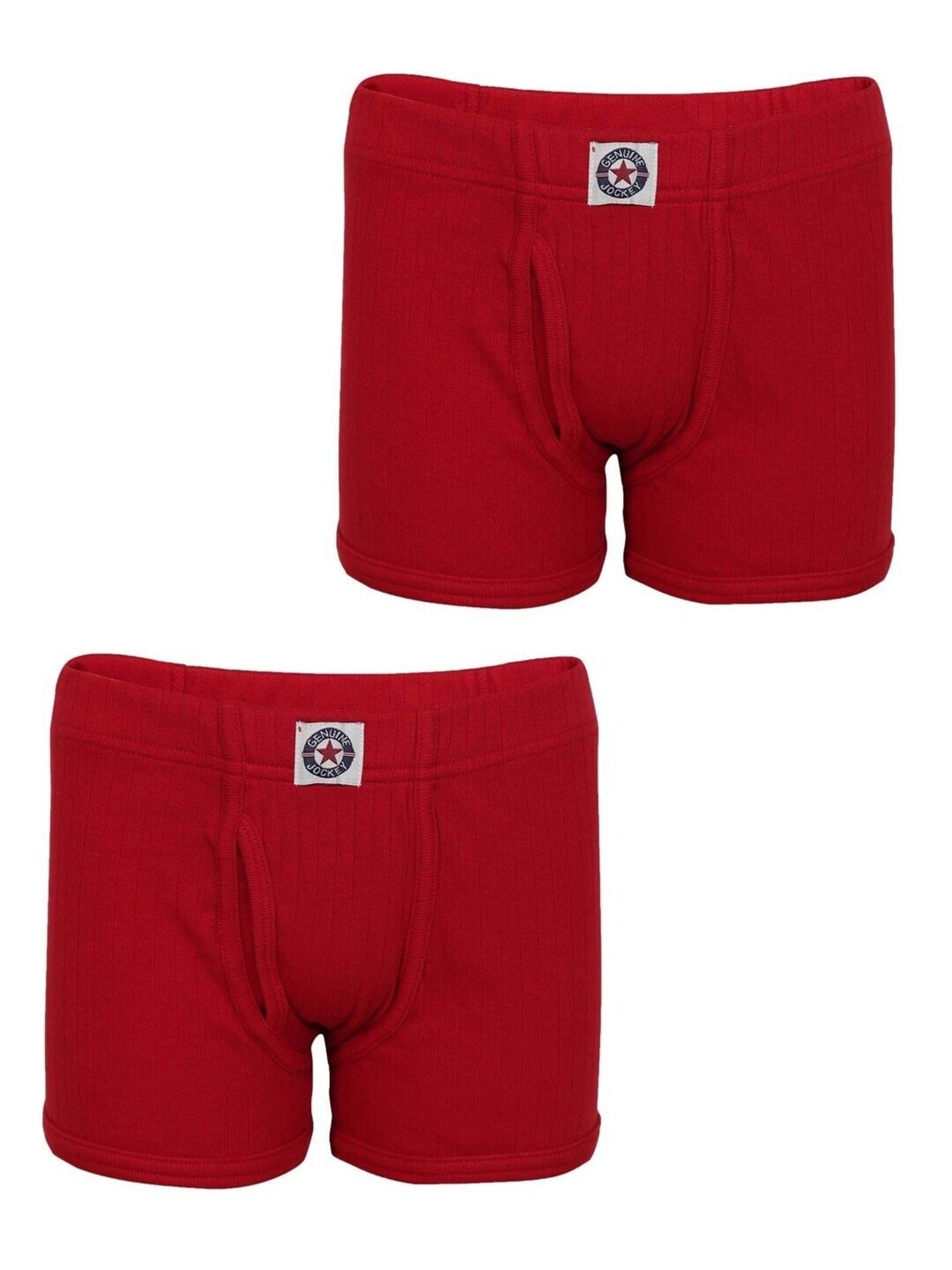 Jockey Kids Red Solid Trunk (Pack Of 2)