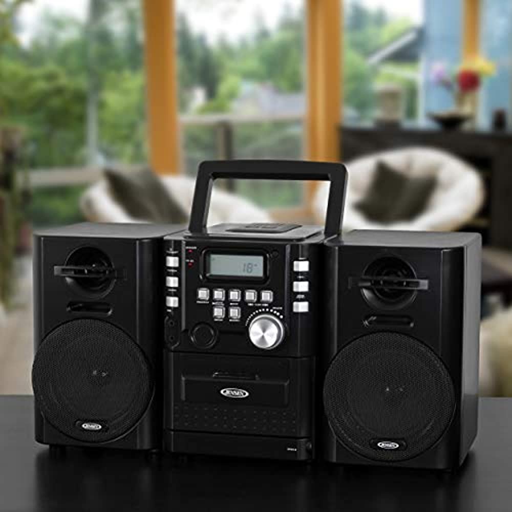 JENSEN CD-725 Portable CD Music System with Cassette & FM Stereo Radio