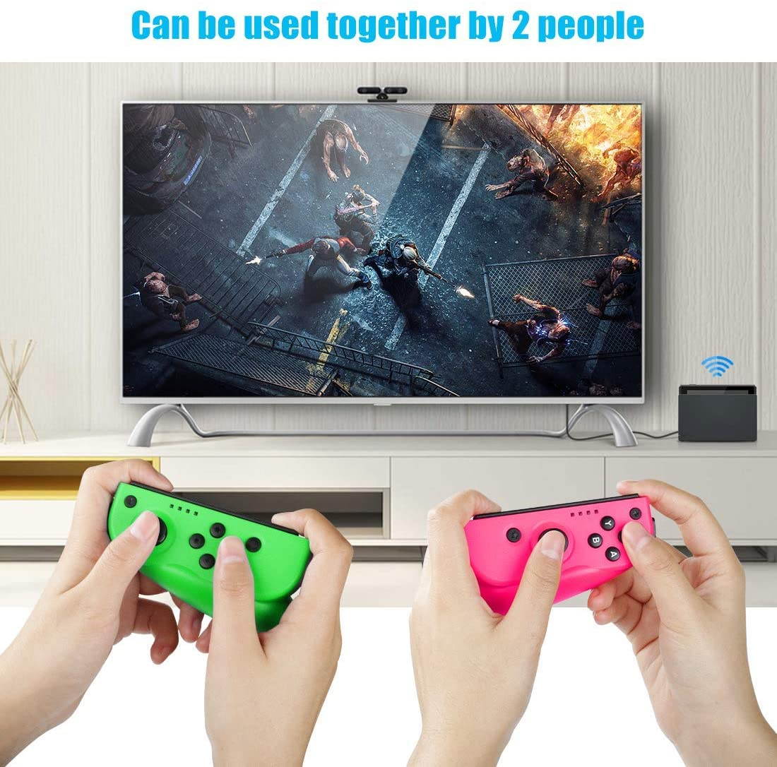 Leelbox Switch controllers for Nintendo Switch, Bluetooth Wireless Gamepad Joystick Console Remote Controller, Double Shock, 6-Axis Gyro, as a substitution for Joy Con Controller