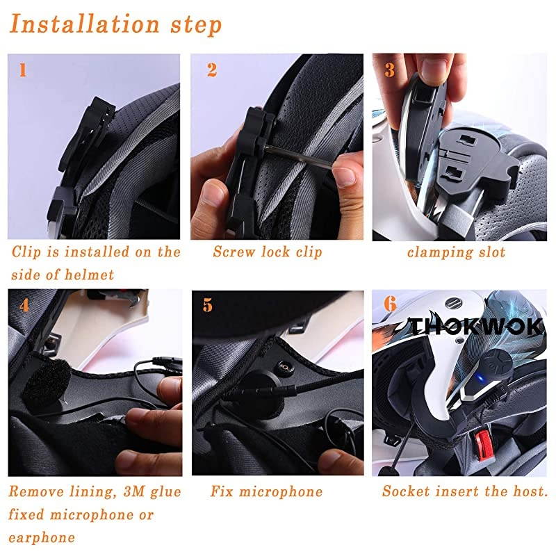 Motorcycle Bluetooth Headset, BT-S3 1000m 3 Riders Group Motorbike Helmet Bluetooth Communication System Headphones for Ski Universal Wireless Interphone Intercom(New Version,Pack 2)