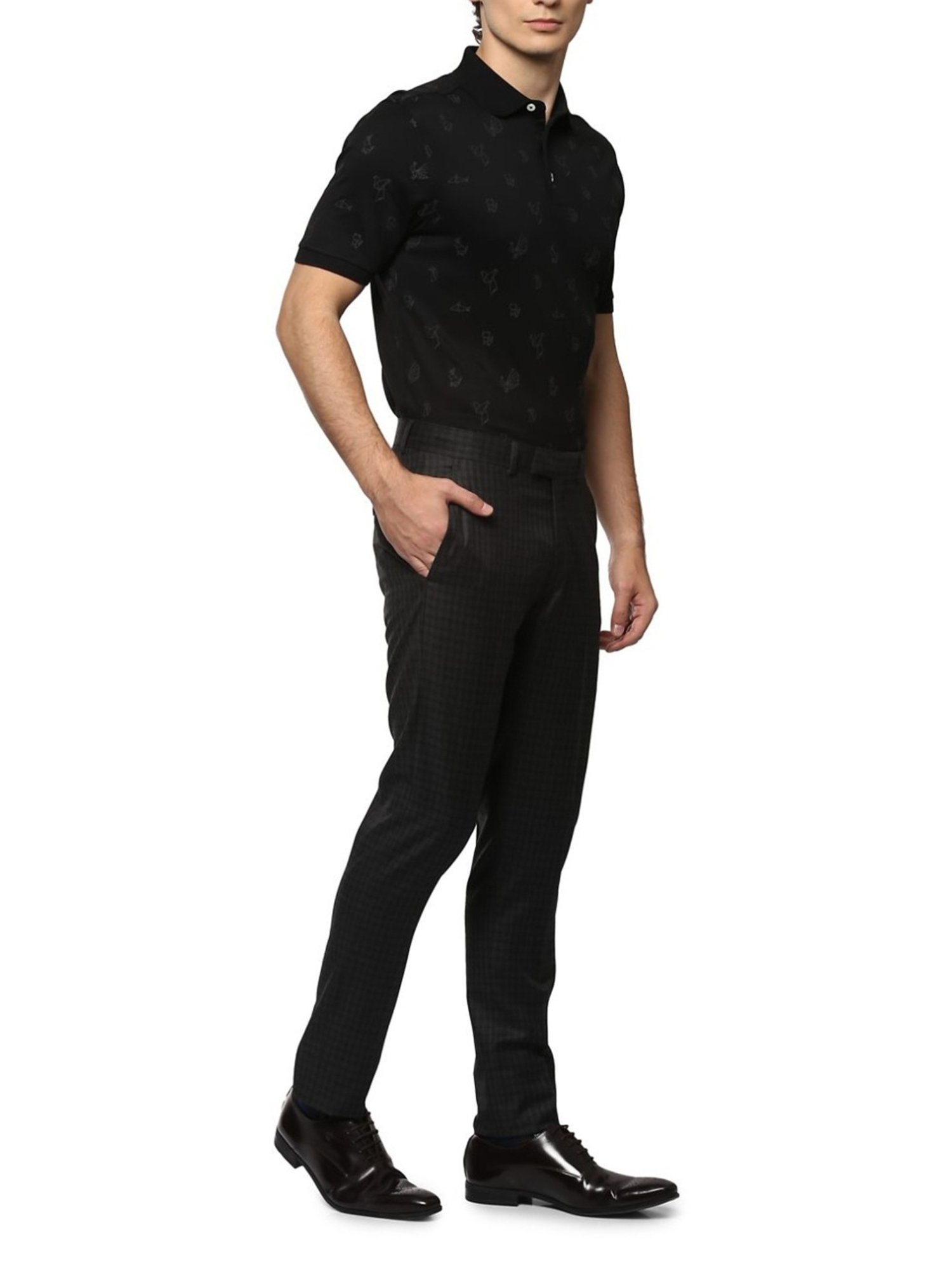 Simon Carter London Grey Slim Fit Trousers