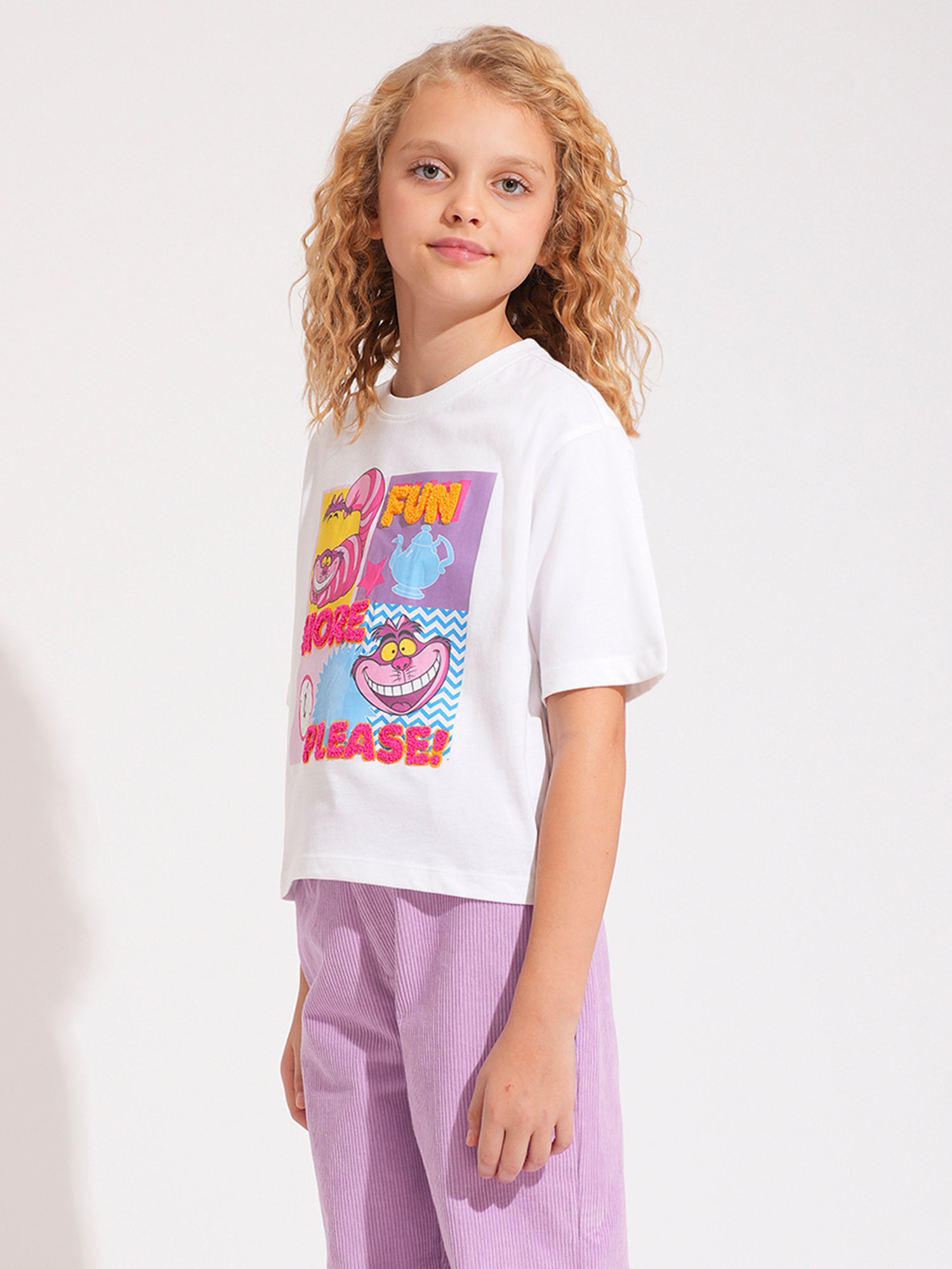 VERO MODA GIRL Kids Cloud Dancer Cotton Graphic T-Shirt