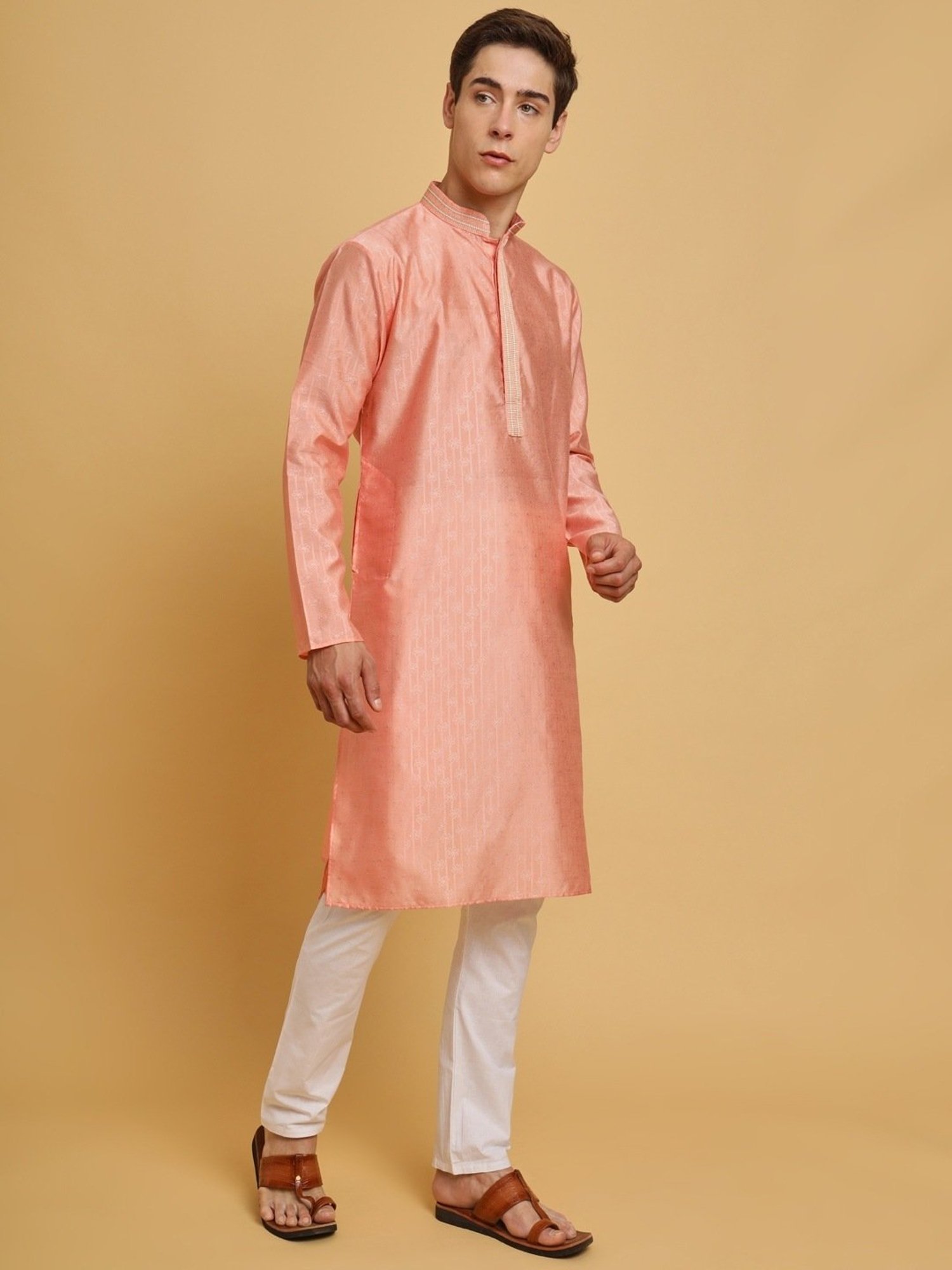 SWAGG INDIA Peach Regular Fit Kurta