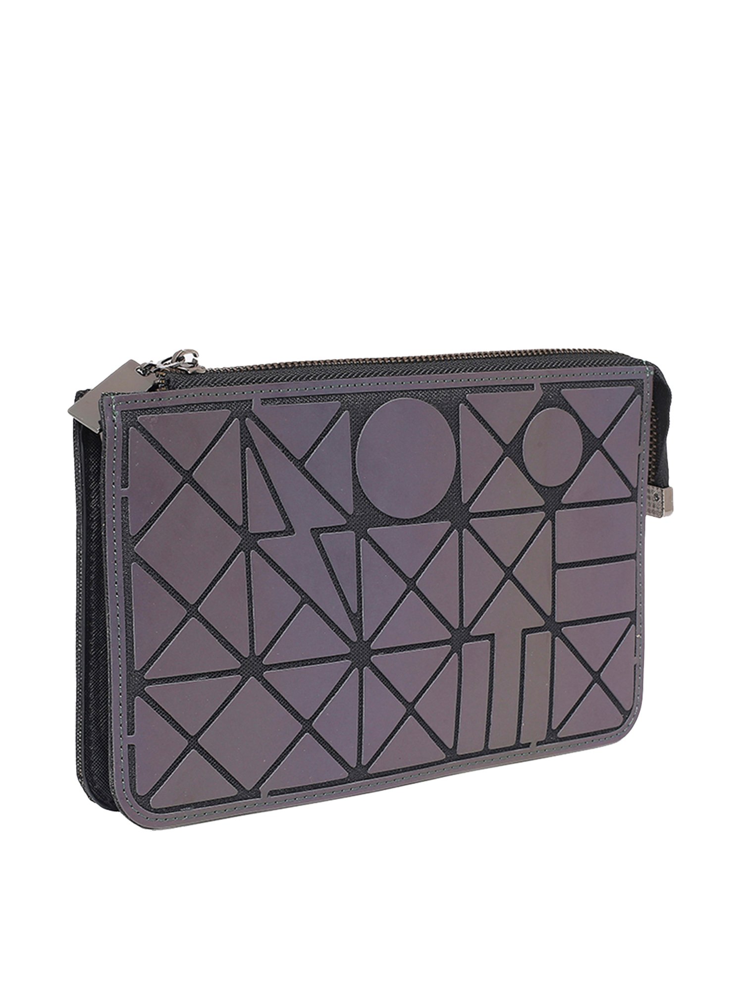 Baomi Purple Textured Medium Sling Handbag