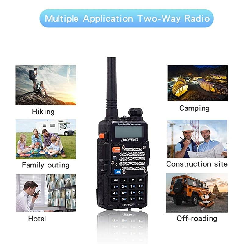 Two Way Radio,Brothers with BF-F8+/The UV-5R,8-Watt Dual Band Radio with 2100mAh Li-ion Battery Portable Walkie Talkies with Includes Full Kit