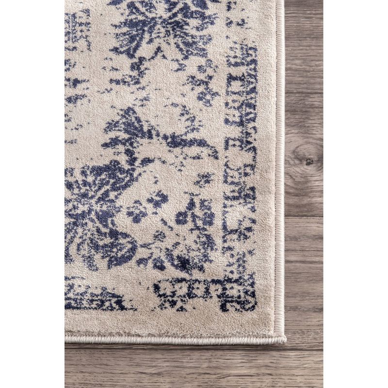 Blue Solid Loomed Runner - (2'5"x8') - nuLOOM