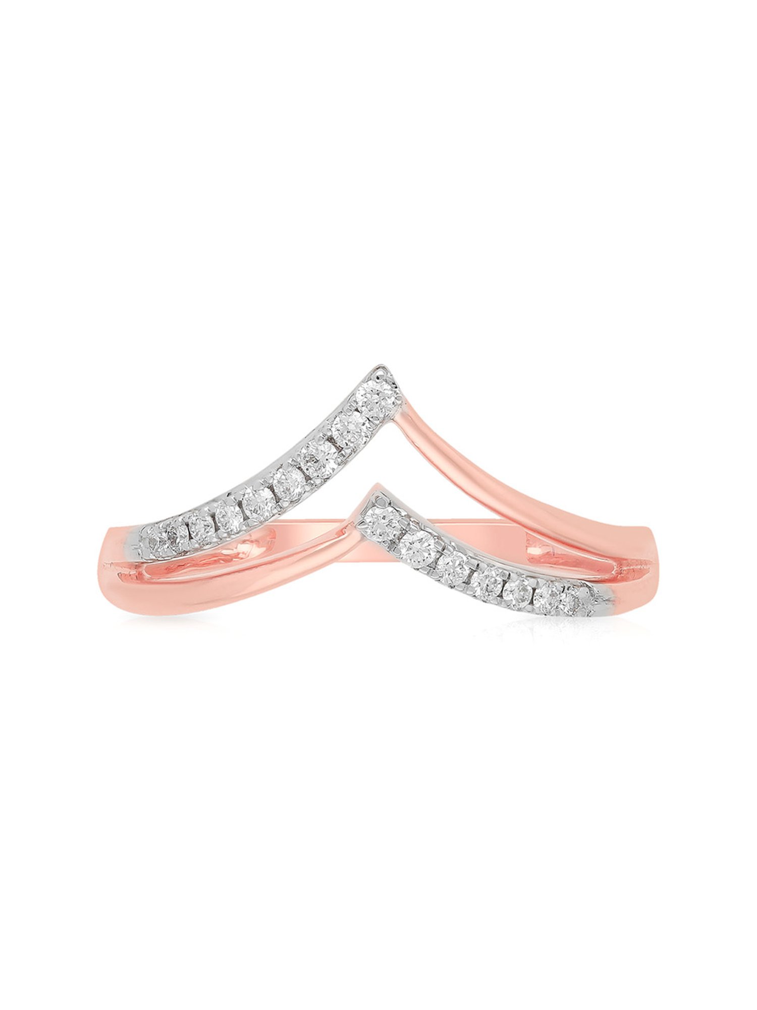 Mia By Tanishq Nature's Finest 14k Yellow Zigzag Treasures Gold Diamond Ring