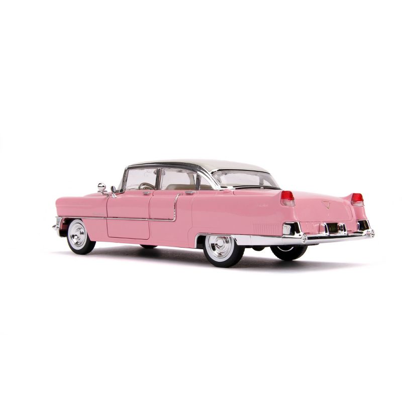 Jada Toys Hollywood Rides Elvis Presley 1955 Cadillac Fleetwood Die-Cast Vehicle with Elvis Die-Cast Figure 1:24 Scale Glossy Pink