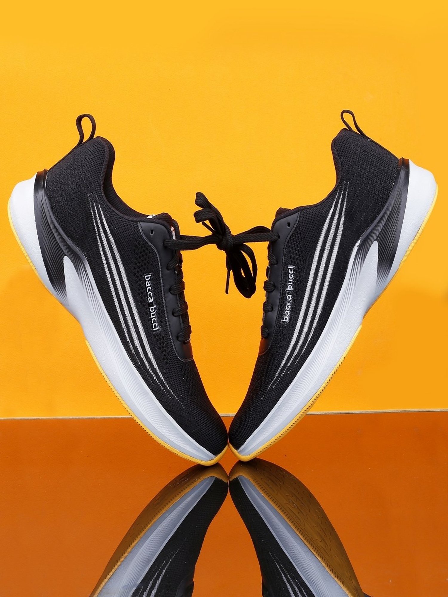 Bacca Bucci Men's HALO Black Running Shoes