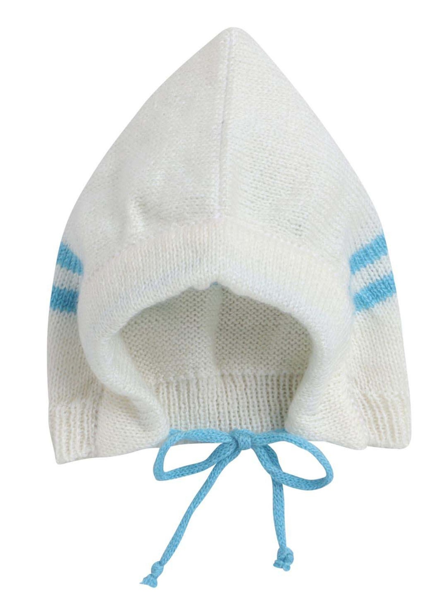 Little Angels Kids White & Blue Striped Full Sleeves Sweater Set