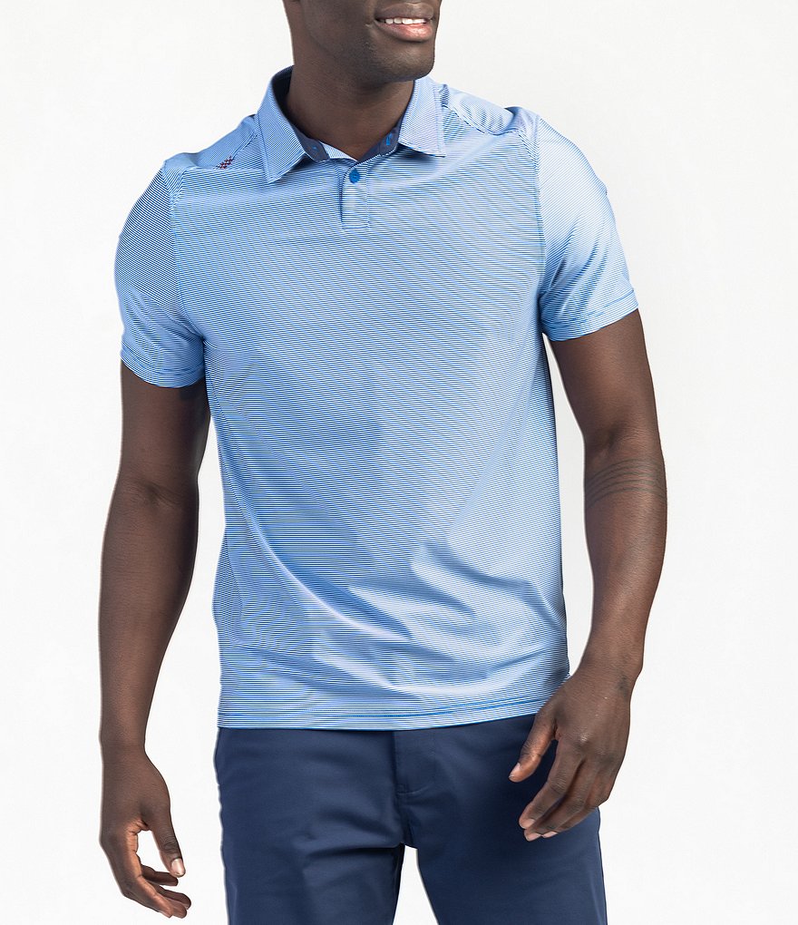 Rhone Commuter York Stripe Short-Sleeve Polo Shirt