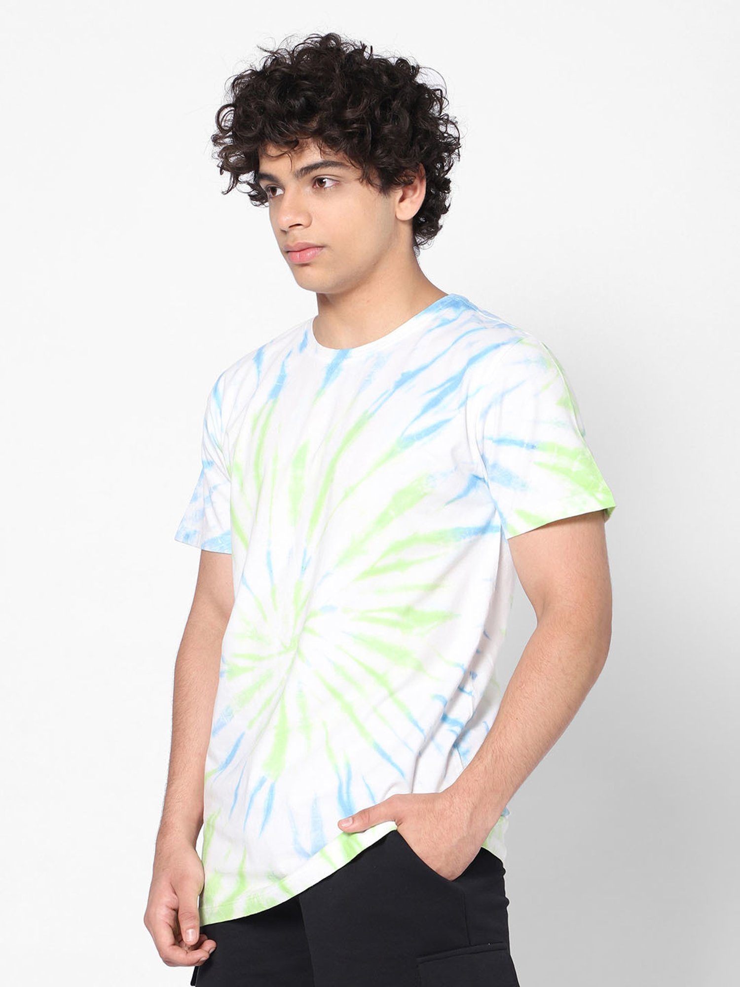 TeenTrums Boys White Tie & Dye T-Shirt
