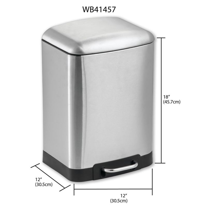 Home Basics 12 Liter Soft-Close Waste Bin
