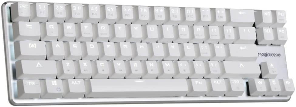 Gaming Keyboard Mechanical Wired Keyboard Cherry MX Red Switch Backlight Keyboard Mini Design (60%) 68-Keys White