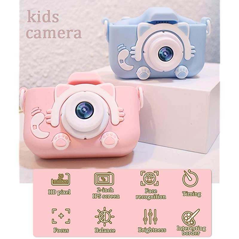 Camera Upgraded Kid Digital Camera for Girls and Boys,1080 IPS Child Video Camera Toys Gift for 3-10 Years Old Children [32GB Memory Card,Protective Shell Include] (Blue)