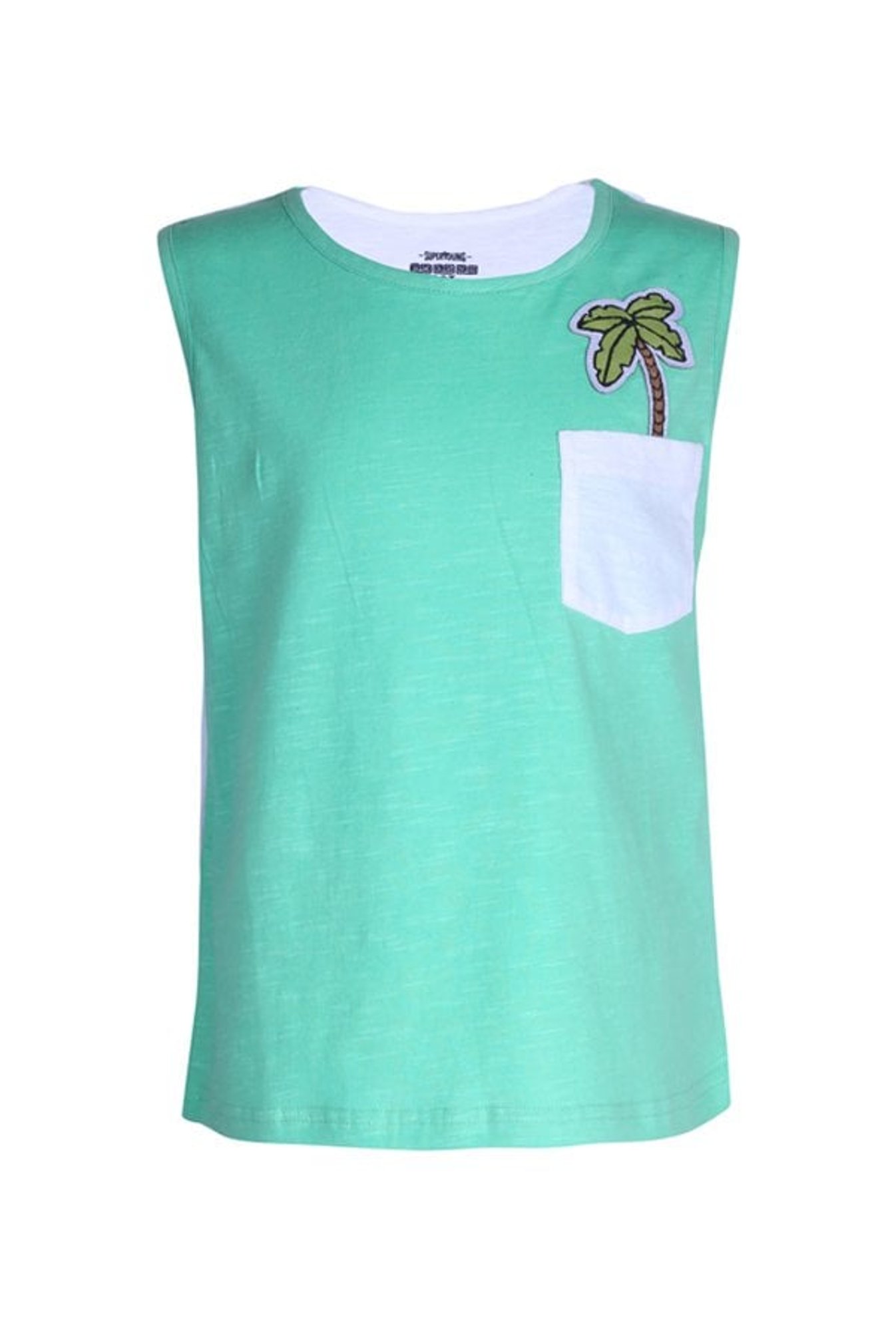 Superyoung Boys Green Printed T-Shirt