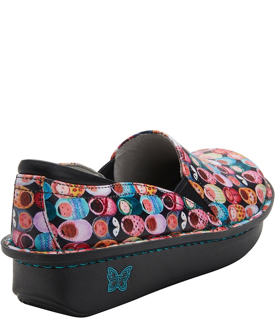 Alegria Debra Fresh Baked Printed Leather Clogs