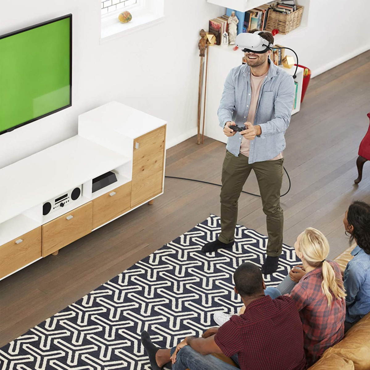 Link Cable Compatible for Oculus Quest 2, Fast Charging & PC Data Transfer USB C 3.2 Gen1 Cable for VR Headset and Gaming PC 10FT(3M)