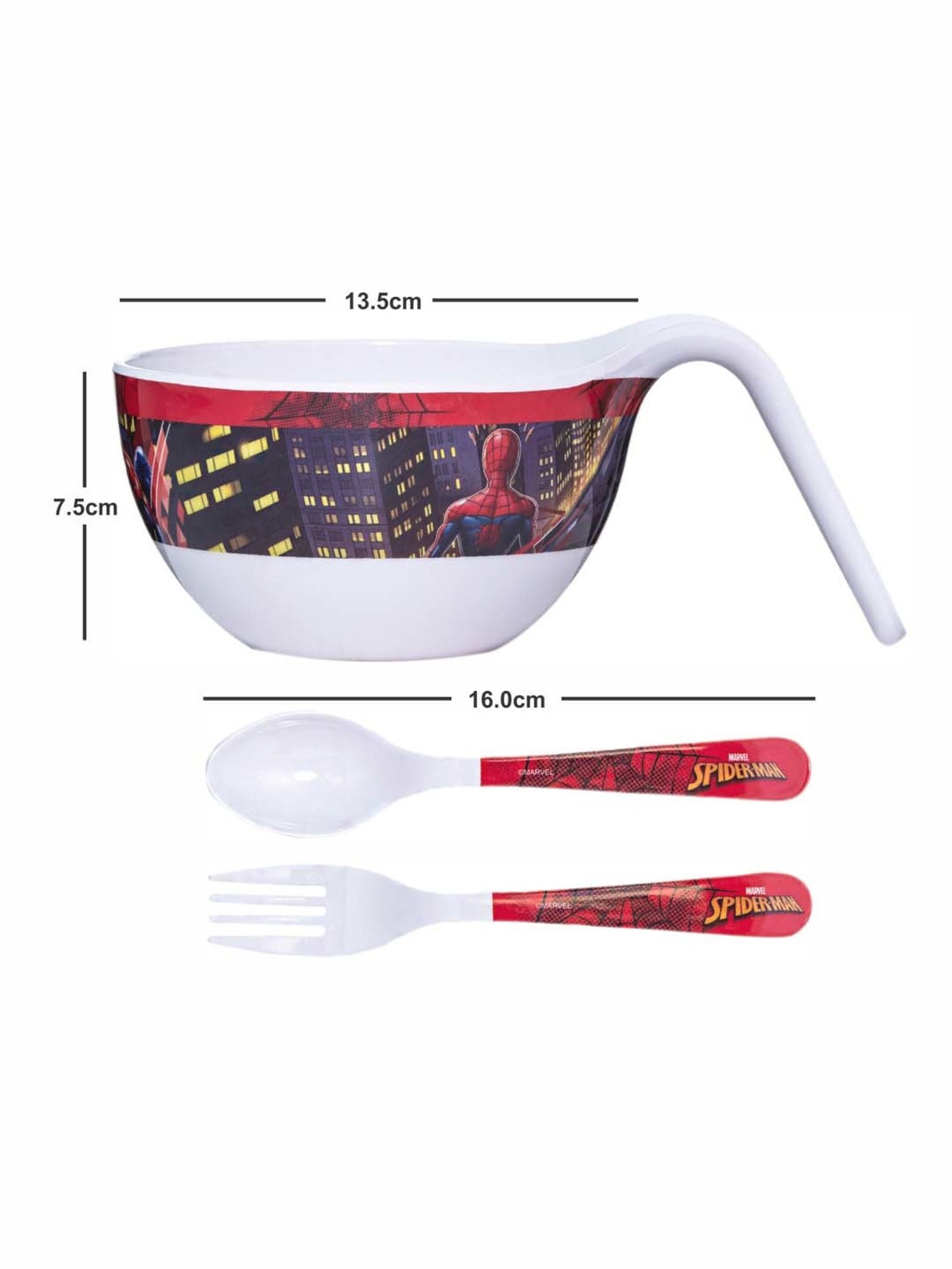 Servewell Spiderman Melamine Maggie Bowl - Set of 3