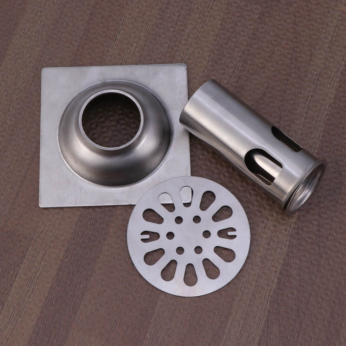 Fashion Bathroom Drain Cover Durable Stainless Steel Shower Drain Cap with Lid for Floor Laundry Kitchen Bathroom(Random Pattern)