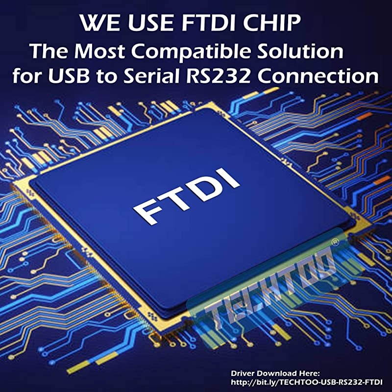 USB 2.0 to Serial Adapter USB RS232 Cable USB Serial Cable Converter DB9 USB (3ft) with FTDI Chipset Gold Plated for Win10/8.1/8/7/Vista/XP/2000/Andorid/Linux/Mac OS X10.6 & Above