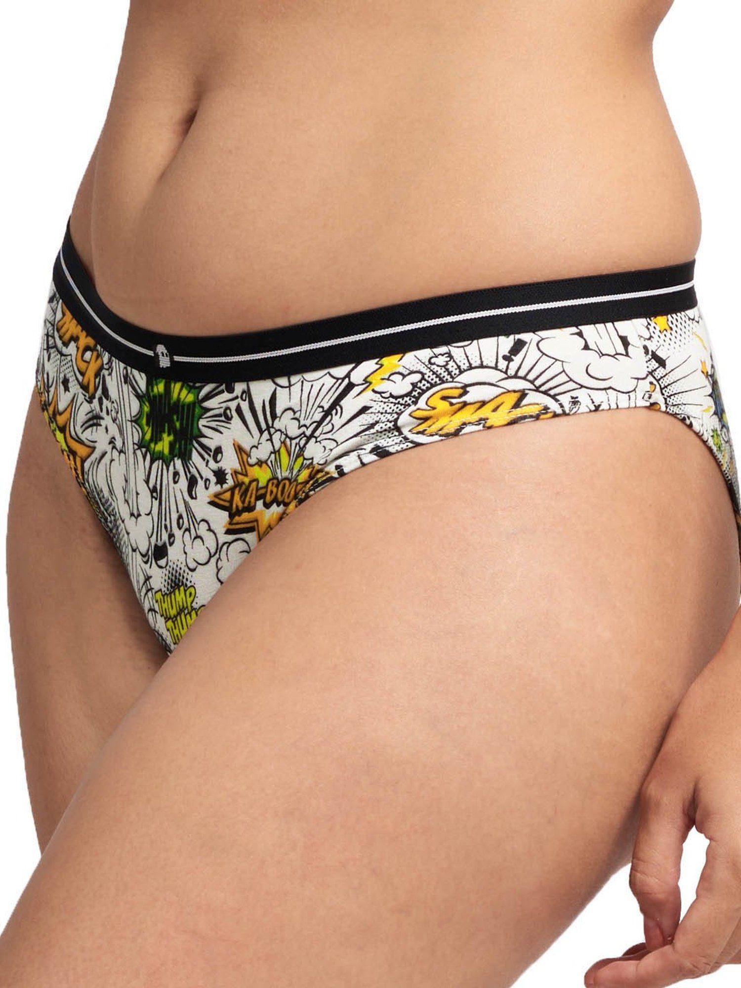 The Souled Store White Printed Hipster Panty