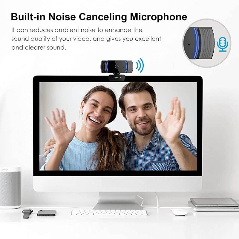 Webcam 1080P Full HD  AF925 Computer Camera with Microphone Autofocus Web Cams for DesktopLaptopMac Works with Skype Zoom WebEx Hangouts