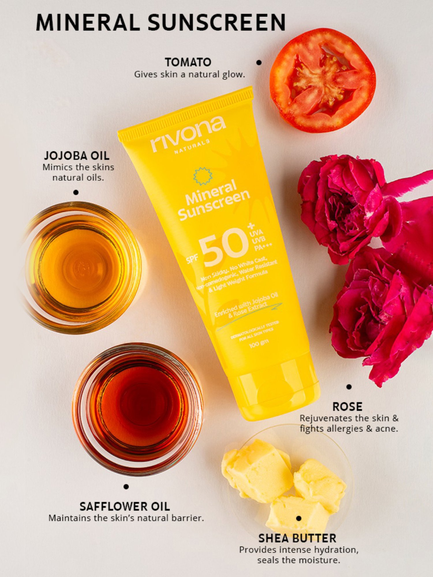 Rivona Naturals Mineral Sunscreen SPF 50+ - 100 gm